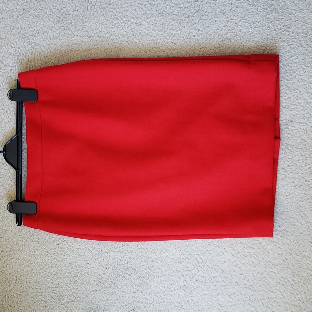 NWOT - J Crew Red wool pencil skirt Sz 4
